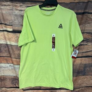 Reebok Men's S Delta Core Neon Yellow Green Athletic T-Shirt NWT Gym Workout
